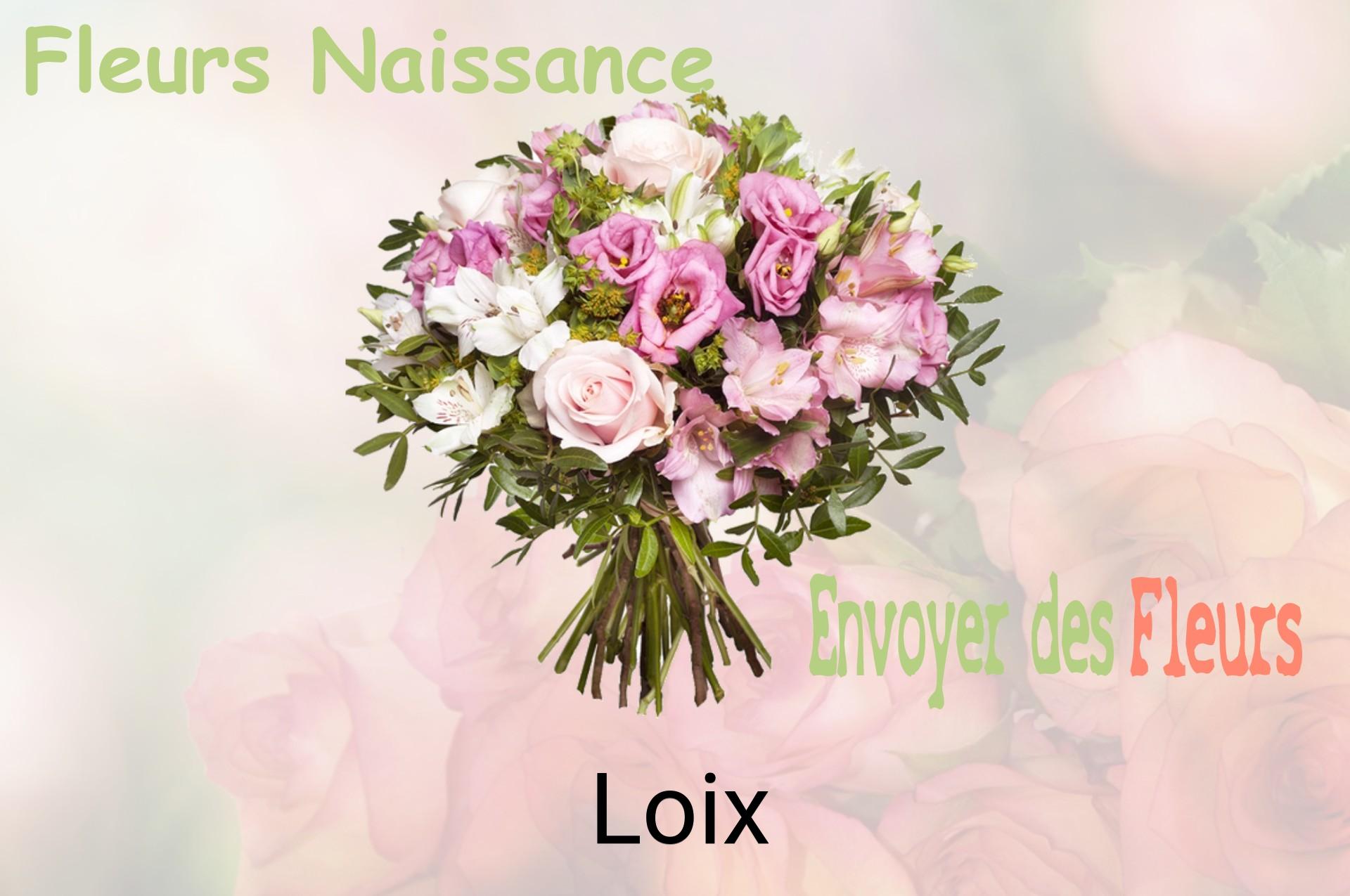 Bouquet de fleurs de naissance livré à Loix